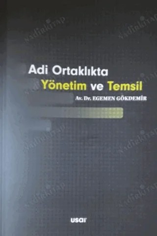 Adi Ortaklıkta Yönetim ve Temsil – Egemen Gökdemir – Usar Yayınları kitap kapağı