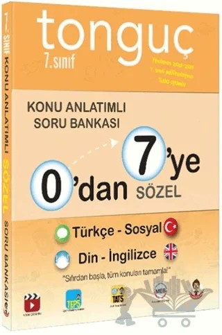 0'dan 7'ye Sözel Konu Anlatımlı Soru Bankası – Kolektif – Tonguç Akademi kitap kapağı