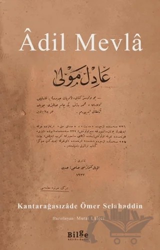 Adil Mevla – Kantarağasızade Ömer Selahaddin – Bilge Kültür Sanat kitap kapağı