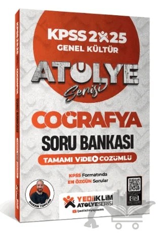 2025 KPSS Genel Kültür Atölye Serisi Coğrafya Tamamı Video Çözümlü Soru Bankası – Hakan Topcan – Yediiklim Yayınları kitap kapağı