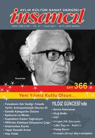 İnsancıl Aylık Kültür Sanat Dergisi Sayı: 366 Ocak 2021 – İnsancıl Dergisi Yayınları kitap kapağı