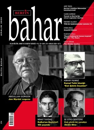 Berfin Bahar Aylık Kültür Sanat ve Edebiyat Dergisi Sayı: 274 Aralık 2020 – Berfin Bahar Dergisi kitap kapağı