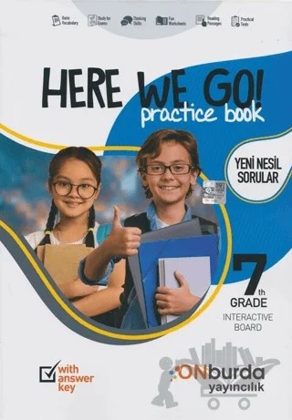 7. Sınıf Here We Go Practice Book – Kolektif – ONburda Yayınları kitap kapağı