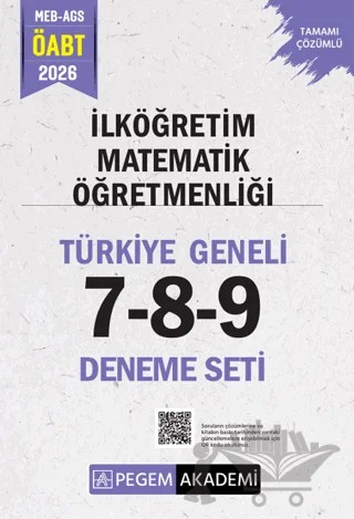 2026 MEB AGS ÖABT İlköğretim Matematik Öğretmenliği Tamamı Çözümlü Türkiye Geneli 7-8-9 (3'lü Deneme Seti) – Kolektif – Pegem Akademi Yayıncılık kitap kapağı