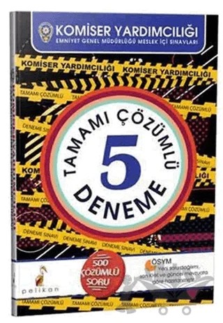 Komiser Yardımcılığı 5 Çözümlü Deneme Sınavı 2017 – Umut Kerse – Pelikan Tıp Teknik Yayıncılık kitap kapağı