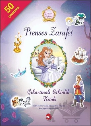 Prenses Öyküleri - Prenses Zarafet Çıkartmalı Etkinlik Kitabı – Jacqueline Johnson, Jeanna Young – Beyaz Balina Yayınları kitap kapağı