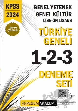 2024 KPSS Genel Yetenek Genel Kültür Lise-Ön Lisans Tamamı Çözümlü Türkiye Geneli Tamamı Çözümlü 1-2 – Kolektif – Pegem Akademi Yayıncılık kitap kapağı