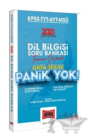 2023 KPSS-TYT-AYT-MSÜ Panik Yok Dil Bilgisi Tamamı Çözümlü Soru Bankası (Orta Seviye) – Kolektif – Yargı Yayınevi kitap kapağı