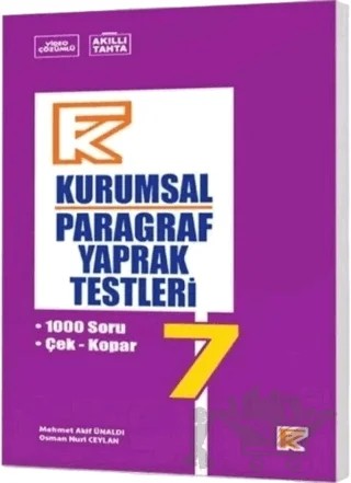 7. Sınıf Paragraf Kurumsal FK Yaprak Testleri – Kolektif – Fenomen Yayınları kitap kapağı