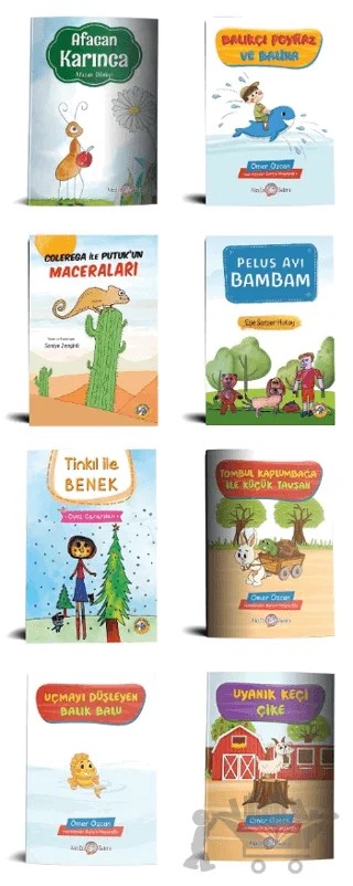 Sevimli Hayvanlar Hikaye Seti (8 Kitap Takım) – Kolektif – Akıllı Zebra kitap kapağı