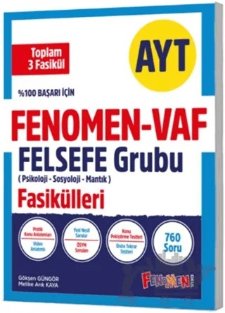 AYT VAF Felsefe Fasikülleri Seti – Kolektif – Fenomen Yayınları kitap kapağı