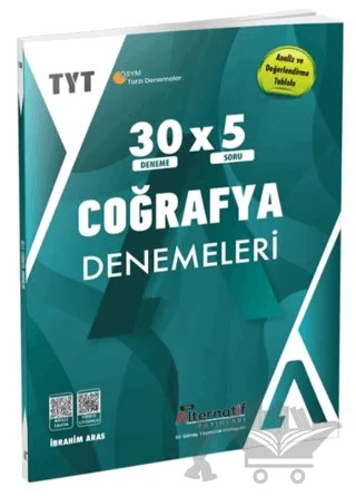 TYT 30x5 Coğrafya Branş Denemeleri – İbrahim Aras – Alternatif Yayınları kitap kapağı