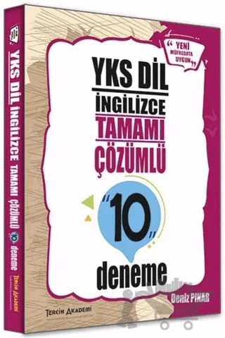YKS-DIL İngilizce Tamamı Çözümlü 10 Deneme – Deniz Pınar – Tercih Akademi Yayınları kitap kapağı