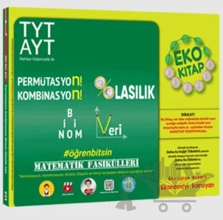 TYT AYT Matematik Fasikülleri - Permütasyon, Kombinasyon, Olasılık, Binom, Veri Eko – Kolektif – Tonguç Akademi kitap kapağı