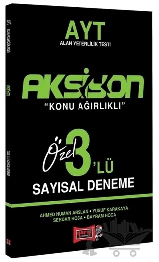 2021 AYT Aksiyon Sayısal 3’lü Deneme – Ahmed Numan Arslan, Bayram Hoca, Yusuf Karakaya, Serdar Hoca – Yargı Yayınevi kitap kapağı