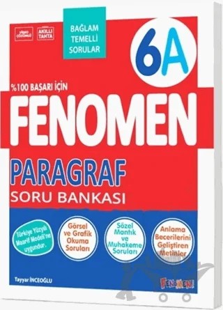 6. Sınıf Paragraf Fenomen A Soru Bankası – Tayfur Altun – Fenomen Yayınları kitap kapağı
