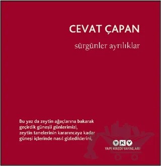 Sürgünler Ayrılıklar – Cevat Çapan – Yapı Kredi Yayınları kitap kapağı