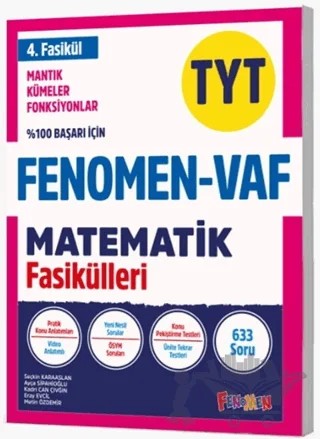 TYT VAF Matematik Mantık Kümeler ve Fonksiyonlar Fasikülleri – Kolektif – Fenomen Yayınları kitap kapağı