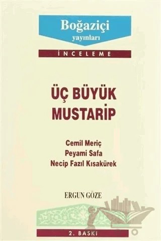 Üç Büyük Mustarip – Ergun Göze – Boğaziçi Yayınları kitap kapağı