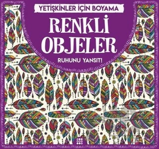 Renkli Objeler - Yetişkinler İçin Boyama – Gizem Ulaş – Dokuz Yayınları kitap kapağı