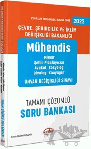 2023 UDS Çevre Şehircilik ve İklim Değişikliği Bakanlığı Mühendis Unvan Değişikliği Soru Bankası – Kolektif – Editör Yayınevi kitap kapağı