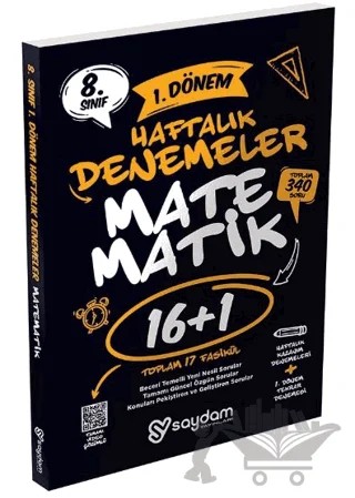 8. Sınıf LGS Matematik 1. Dönem 16+1 Haftalık Kazanım Denemeleri – Kolektif – Saydam Yayınları kitap kapağı
