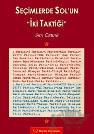 Seçimlerde Sol’un İki Taktiği – Sırrı Öztürk – Sorun Yayınları kitap kapağı