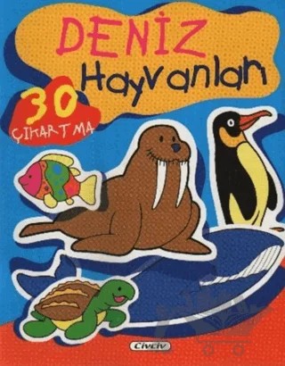 Deniz Hayvanları (30 Çıkartma) – Kolektif – Çiçek Yayıncılık kitap kapağı