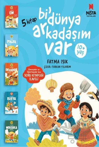Bi' Dünya Arkadaşım Var (5 Kitap + Soru Kitapçığı) – Fatma Işık – Nista Yayınları kitap kapağı