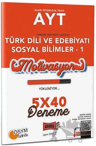Yargı Yayınları AYT Türk Dili ve Edebiyatı Sosyal Bilimler - 1 5x40 Deneme – Engin Genç, Çetin Sungur, Esma Setenay Kaya – Yargı Yayınevi kitap kapağı