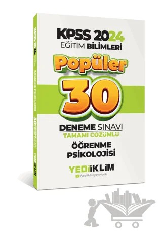 2024 Eğitim Bilimleri Öğrenme Psikolojisi Popüler Tamamı Çözümlü 30 Deneme – Kolektif – Yediiklim Yayınları kitap kapağı