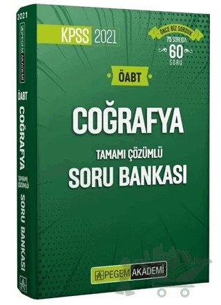 2021 KPSS ÖABT Coğrafya Tamamı Çözümlü Soru Bankası – Kolektif – Pegem Akademi Yayıncılık kitap kapağı