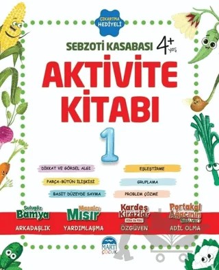 Aktivite Kitabı 1 - Sebzoti Kasabası – Eda Gökçen İzleyen – Martı Çocuk Yayınları kitap kapağı