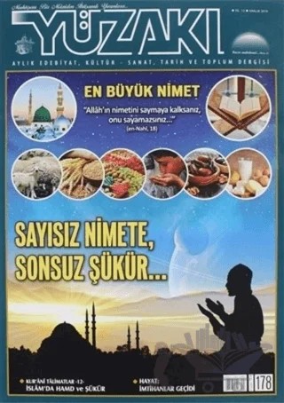 Yüzakı Aylık Edebiyat, Kültür - Sanat, Tarih ve Toplum Dergisi Sayı: 178 Aralık 2019 – Yüzakı Yayıncılık kitap kapağı