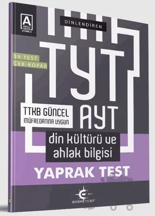 TYT AYT Din Kültürü ve Ahlak Bilgisi Yaprak Test – İzzet Eker – Eker Test Yayınları kitap kapağı