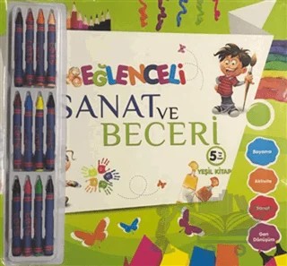Eğlenceli Sanat ve Beceri Yeşil (5 Yaş - Kalemli) – Kolektif – Parıltı Yayınları kitap kapağı