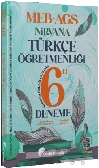 ÖABT MEB-AGS Türkçe Öğretmenliği Nirvana 6 Deneme Çözümlü – Yekta Özdil, Alparslan Erener, İnci Tunalı, Sinem Büşra Yılmaz – Özdil Akademi Yayınları kitap kapağı