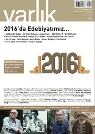 Varlık Edebiyat ve Kültür Dergisi Sayı: 1312 Ocak 2017 – Varlık Dergisi Yayınları kitap kapağı