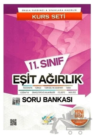 11. Sınıf Eşit Ağırlık Soru Bankası Kurs Seti – Kolektif – Fdd Yayınları kitap kapağı