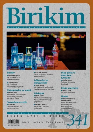 Birikim Aylık Sosyalist Kültür Dergisi Sayı: 341 Eylül 2017 – Birikim Yayınları kitap kapağı