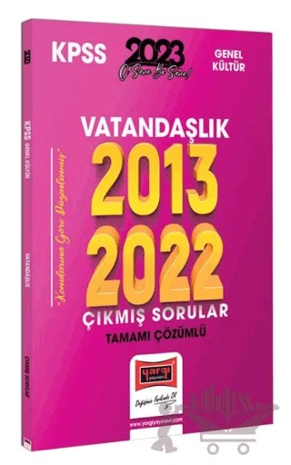 2023 KPSS Vatandaşlık 2013-2022 Tamamı Çözümlü Çıkmış Sorular Yargı Yayınları – Kolektif – Yargı Yayınevi kitap kapağı