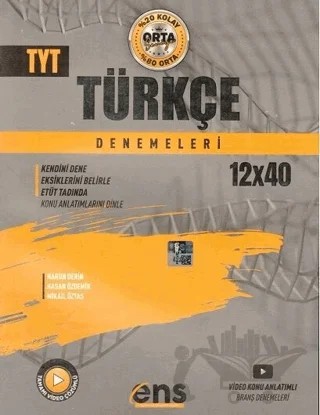TYT Türkçe 12 x 40 Denemeleri – Kolektif – ENS Yayınları kitap kapağı