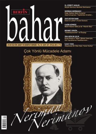 Berfin Bahar Aylık Kültür, Sanat ve Edebiyat Dergisi Sayı: 187 – Berfin Bahar Dergisi kitap kapağı