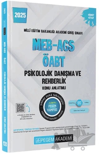 2025 MEB-AGS-ÖABT Psikolojik Danışma ve Rehberlik Konu Anlatımlı – Kollektif – Pegem Akademi Yayıncılık kitap kapağı