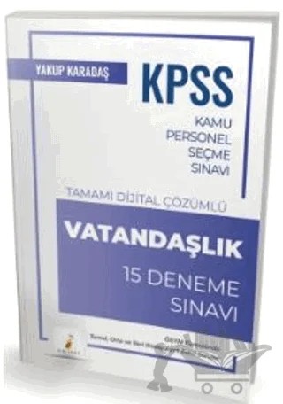 KPSS Vatandaşlık 15 Deneme Çözümlü – Yakup Karadaş – Pelikan Tıp Teknik Yayıncılık kitap kapağı