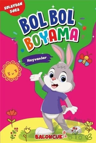 Hayvanlar - Kolaydan Zora Bol Bol Boyama – Hatice Nurbanu Karaca – Sancak Çocuk kitap kapağı