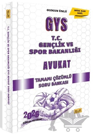 2026 T.C. Gençlik ve Spor Bakanlığı GYS Avukat Tamamı Çözümlü Soru Bankası – Osman Ünlü – Makro Kitabevi kitap kapağı