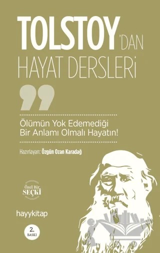 Tolstoy'dan Hayat Dersleri – Özgün Ozan Karadağ – Hayykitap kitap kapağı