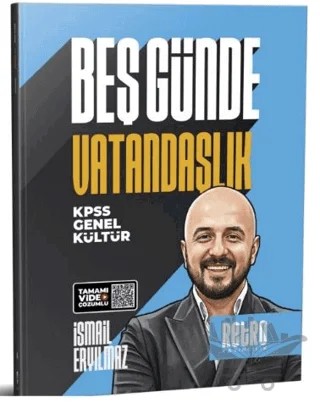 KPSS Genel Kültür Beş Günde Vatandaşlık Kamp Kitabı – İsmail Eryılmaz – Retro Yayıncılık kitap kapağı