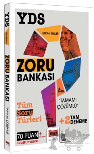 2025 YDS Tamamı Çözümlü Zoru Bankası +2 Deneme İlaveli – Erkan Önler – Yargı Yayınevi kitap kapağı